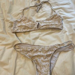 Yellow floral bikini